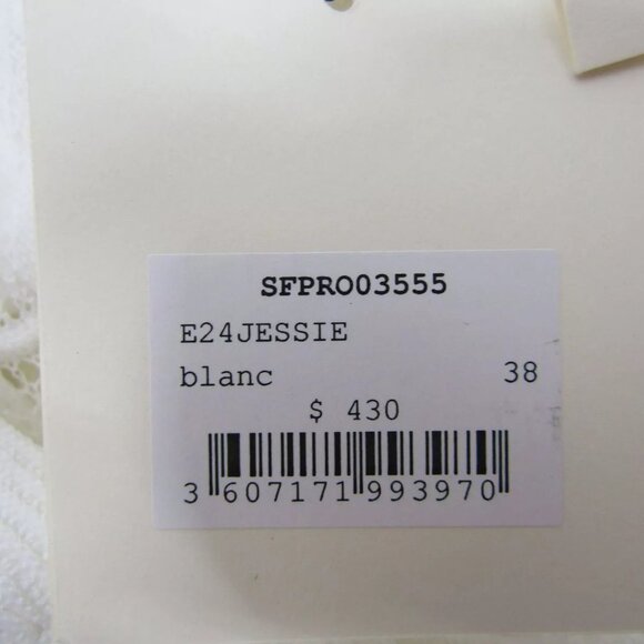 NEW SANDRO Womens Two Layer Jessie Knit Maxi Dress White Size 6 - Picture 11 of 12